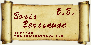 Boris Berisavac vizit kartica